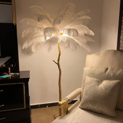 2 Pks Modern Decorative Resin Feather Floor Lamp