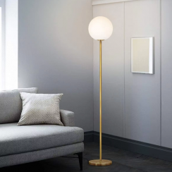 2 Pks Luxury Brass Glass Ball Nordic Standing Floor Lamp