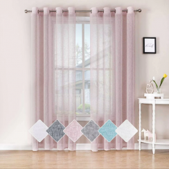 5 Pcs Living Room Bedroom Window Sheer Curtains