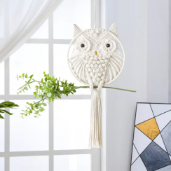 4 Pks Bohemian Owl Woven Tapestry Wall Hangings Wall Decoration